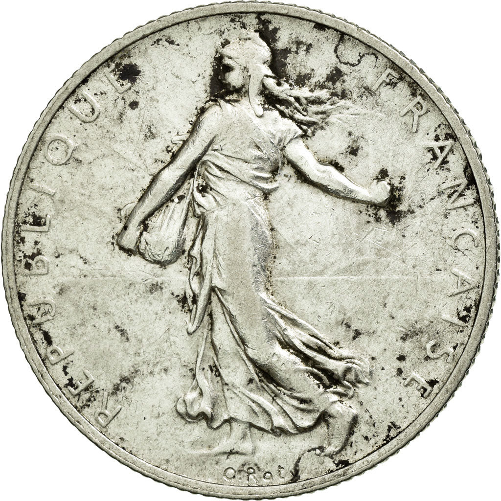 Coin, France, Semeuse, 2 Francs, 1909, EF(40-45), Silver, Gadoury:532