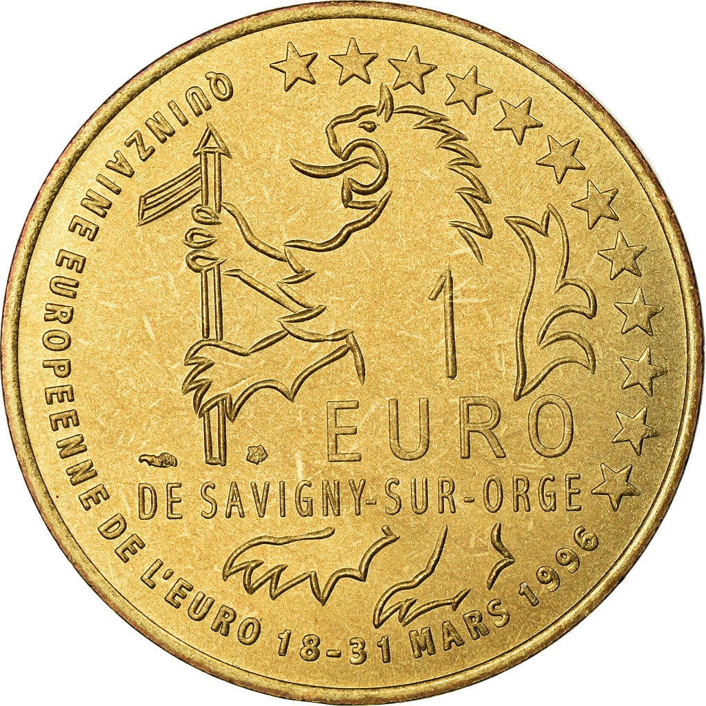 Frankrijk, Token, 1 Euro de Savigny-sur-Orge, 1996, FDC, Copper-Nickel-Aluminum