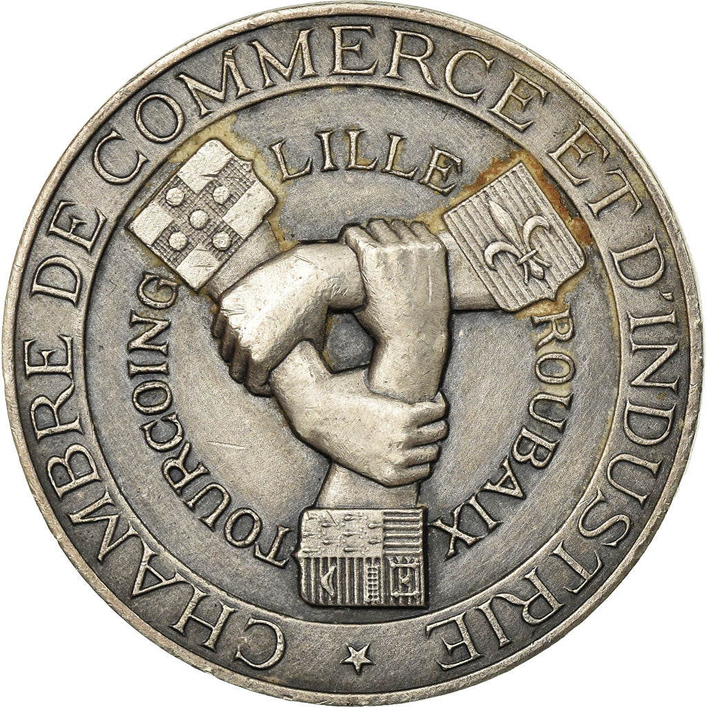 Frankrijk, Token, Chambre de Commerce Lille-Roubaix-Tourcoing, UNC-, Zilver