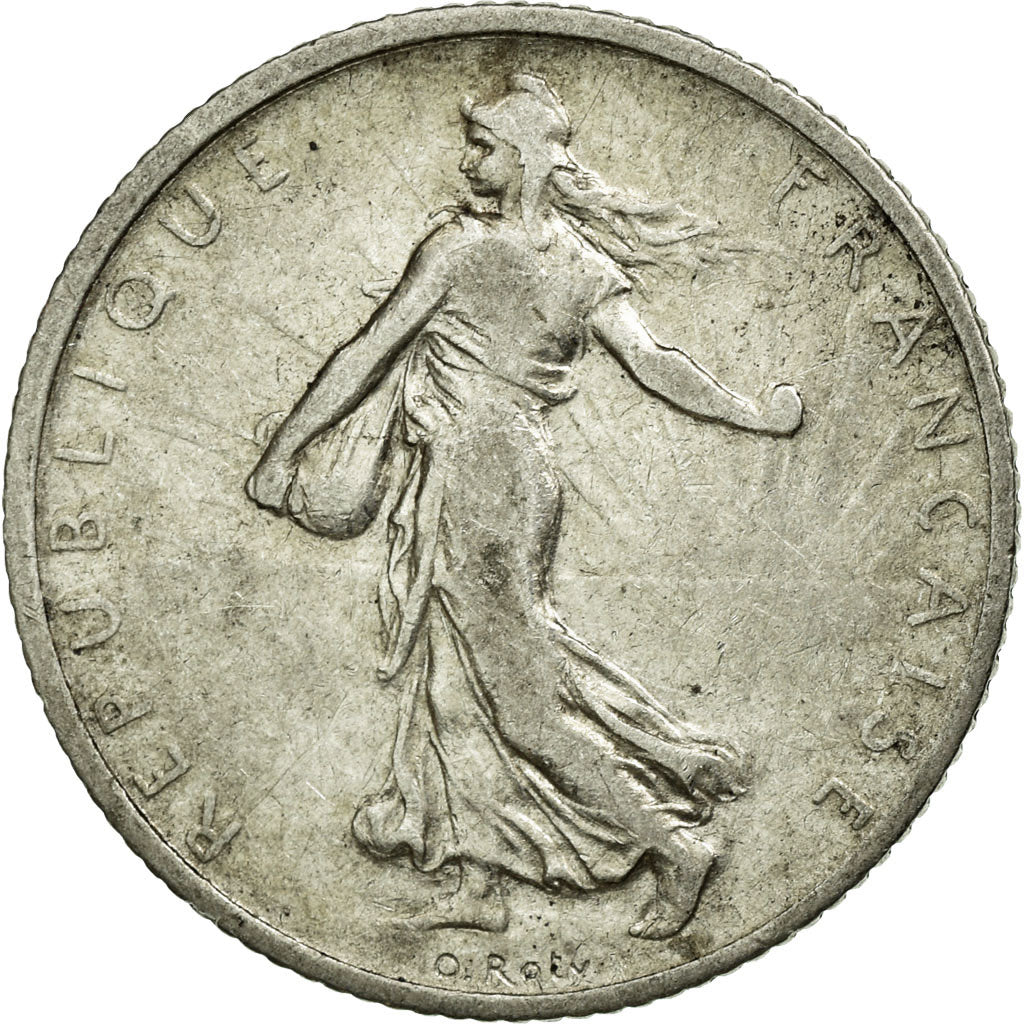 Coin, France, Semeuse, Franc, 1908, VF(30-35), Silver, Gadoury:467