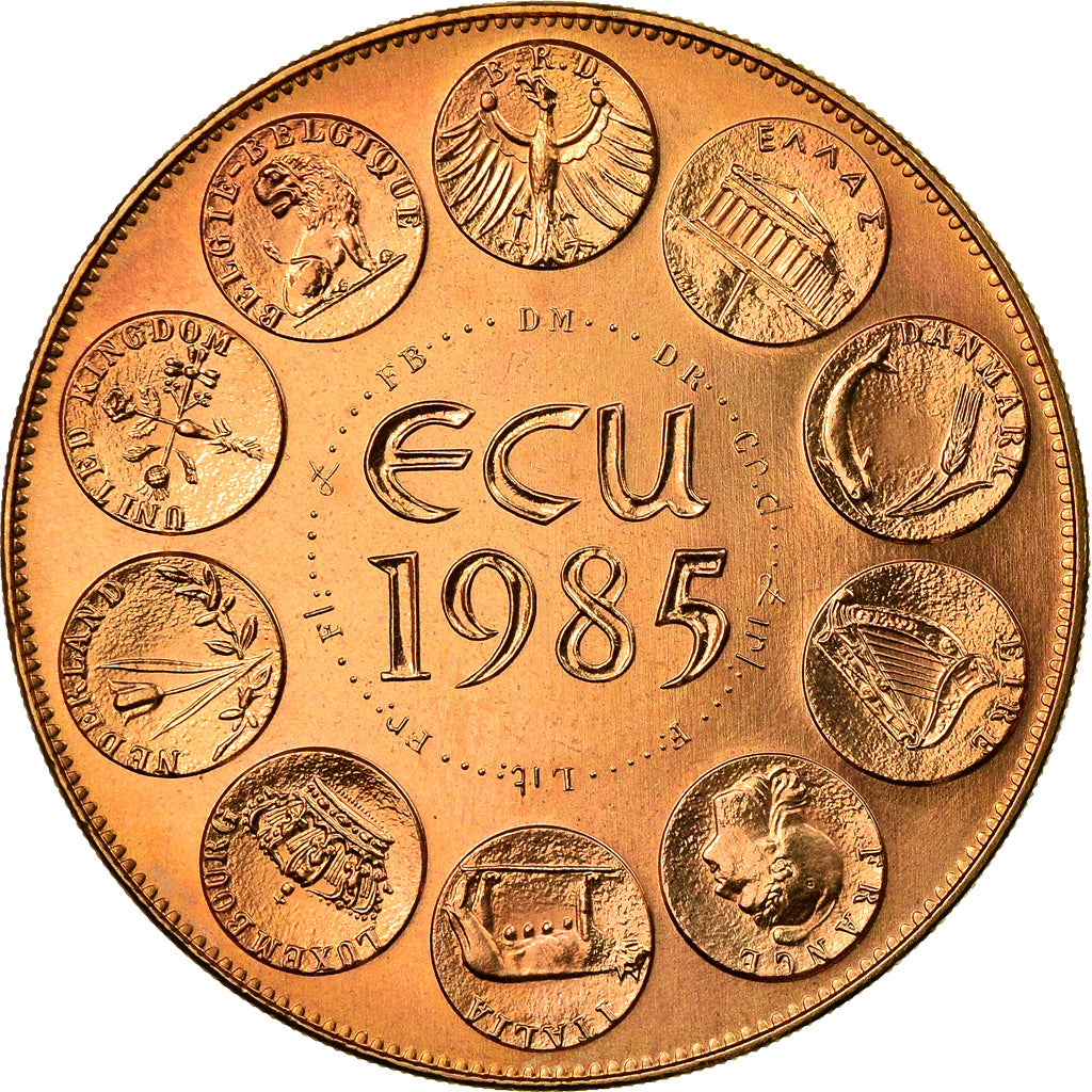 France, Médaille, Ecu Europa, Marianne, Politics, Society, War, 1985, Rodier