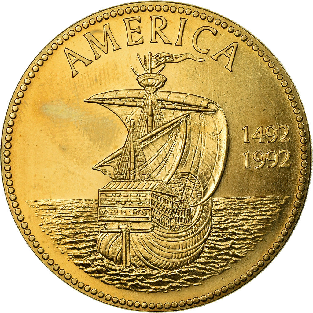 France, Medal, 500ème Anniversaire de la Découverte de l'Amérique, 1992