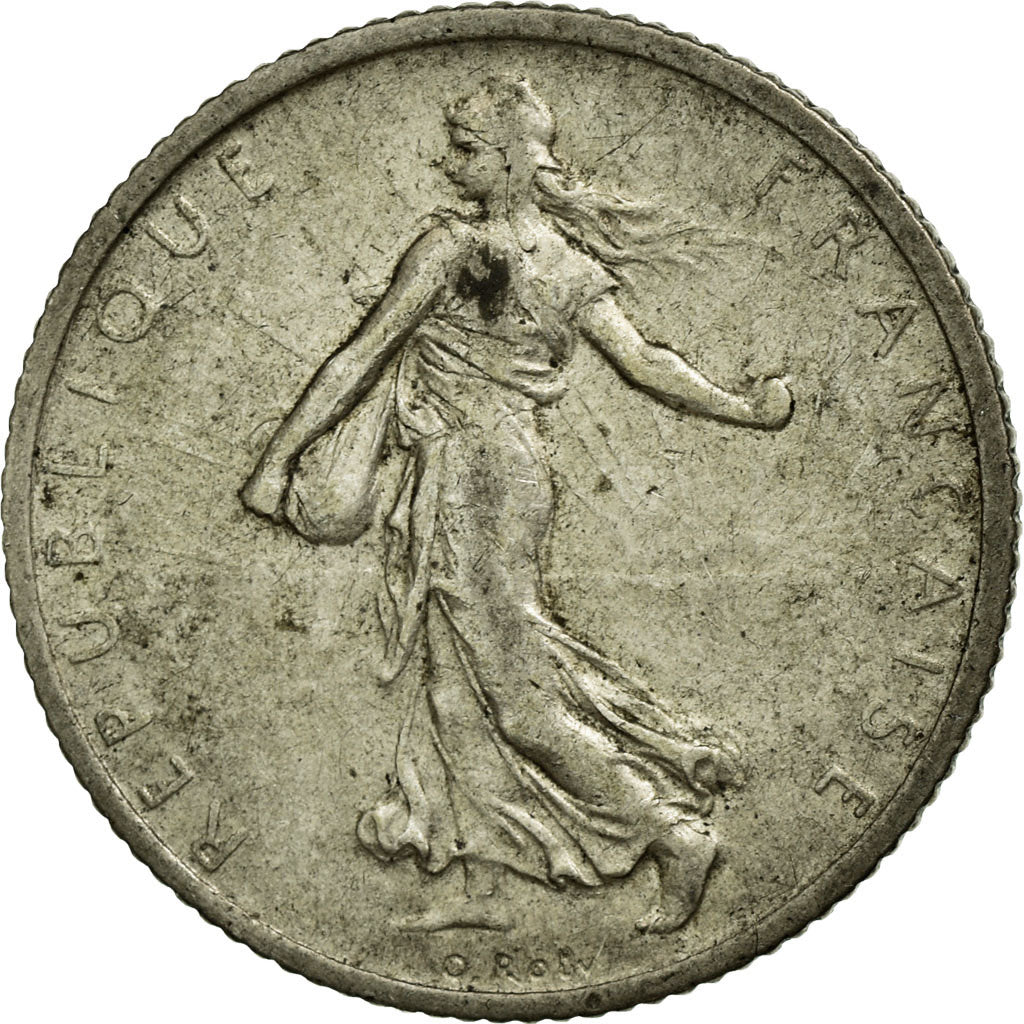 Coin, France, Semeuse, Franc, 1912, VF(30-35), Silver, Gadoury:467