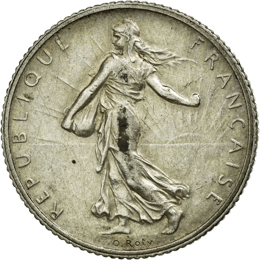 Coin, France, Semeuse, Franc, 1913, AU(50-53), Silver, Gadoury:467