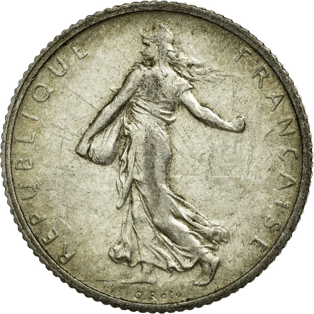 Coin, France, Semeuse, Franc, 1913, AU(50-53), Silver, Gadoury:467