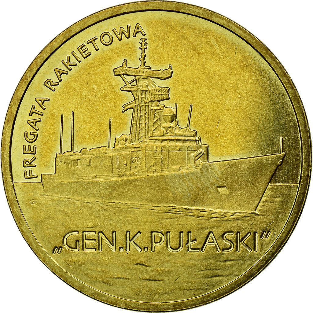 Moneta, Polska, Polish Ships - ORP Gen. K. Pulaski Guided-Missile Frigate, 2