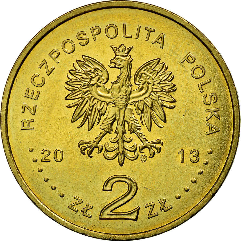 Moneta, Polonia, Polish Ships - Warszawa Guided-Missle Destroyer, 2 Zlotych