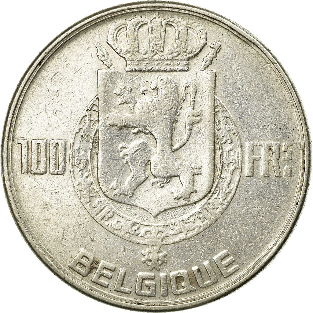 Monnaie, Belgique, 100 Francs, 100 Frank, 1950, TTB, Argent, KM:138.1