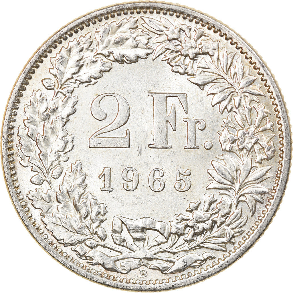 Moneta, Svizzera, 2 Francs, 1965, Bern, SPL, Argento, KM:21