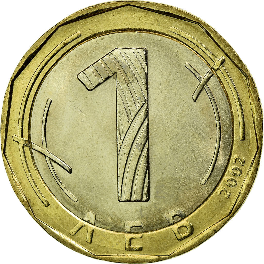 Moneta, Bulgaria, Lev, 2002, Sofia, MS(63), Bimetaliczny, KM:254
