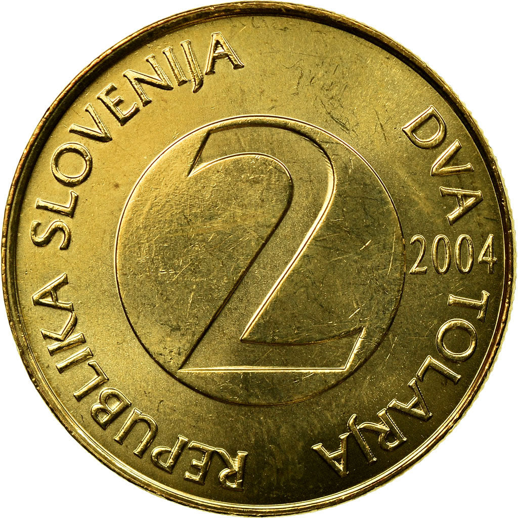 Monnaie, Slovénie, 2 Tolarja, 2004, TTB+, Nickel-brass, KM:5