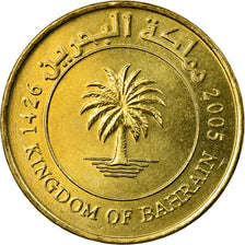 Coin, Bahrain, Hamed Bin Isa, 10 Fils, 2005/AH1426, EF(40-45), Brass, KM:28