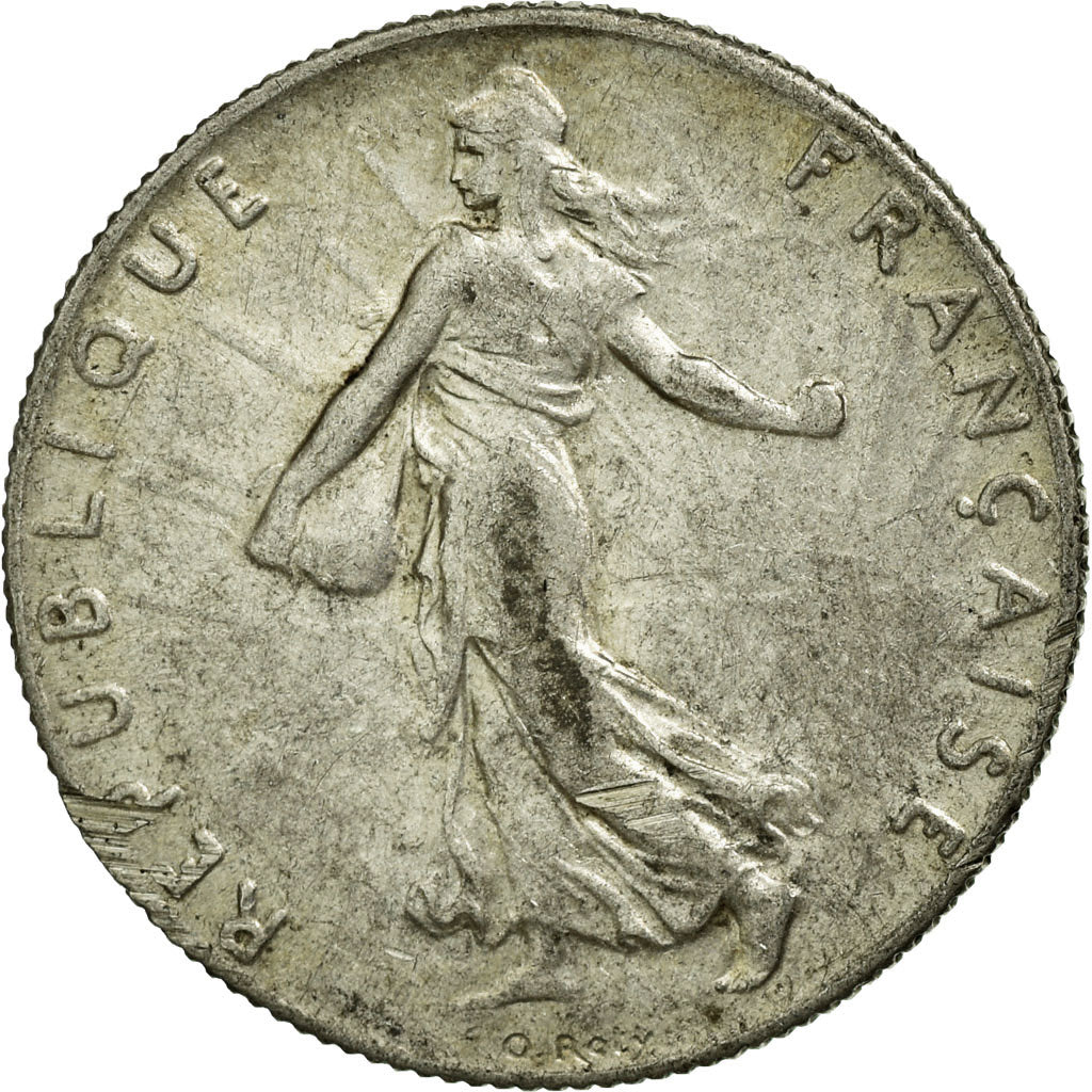 Coin, France, Semeuse, 50 Centimes, 1913, AU(55-58), Silver, Gadoury:420