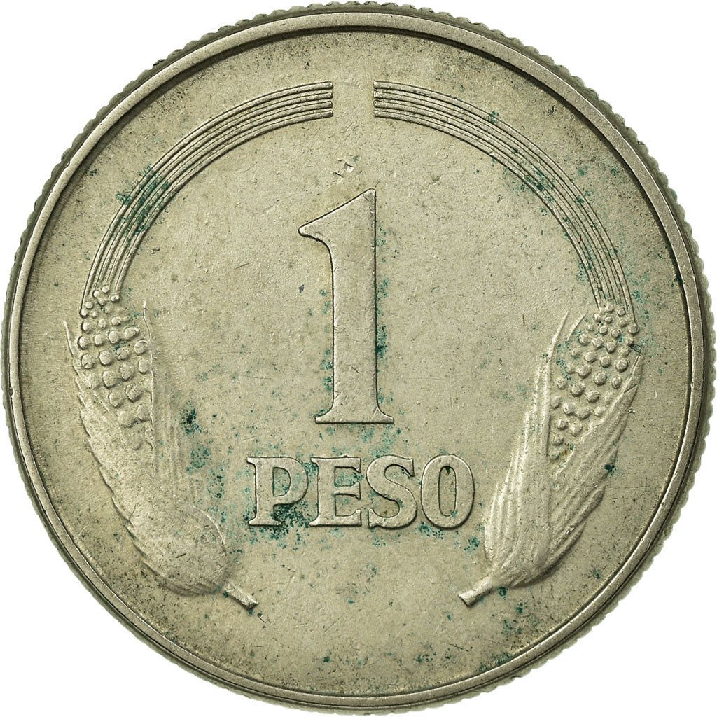 Moeda, Colômbia, Peso, 1975, EF(40-45), Cobre-níquel, KM:258.1