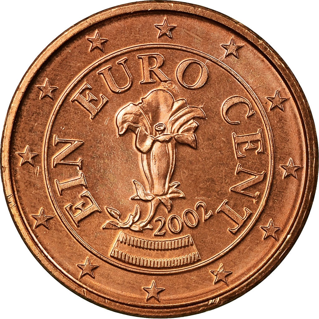 Autriche, Euro Cent, 2002, TTB, Copper Plated Steel, KM:3082