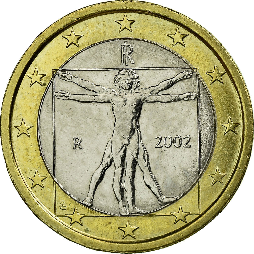 Italië, Euro, 2002, ZF, Bi-Metallic, KM:216