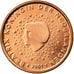 Paesi Bassi, Euro Cent, 2001, BB, Acciaio placcato rame, KM:234