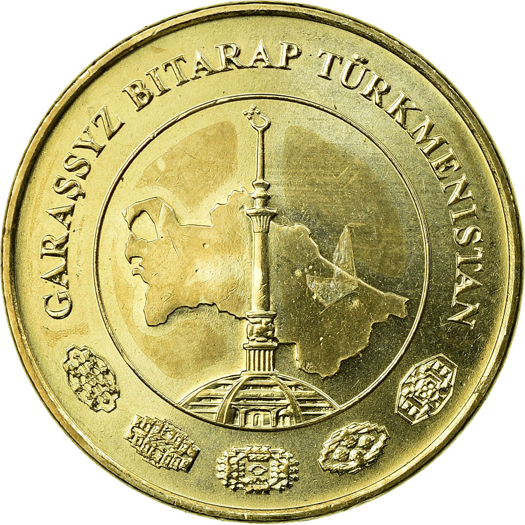 Münze, Turkmanistan, 20 Tenge, 2009, VZ, Messing, KM:99