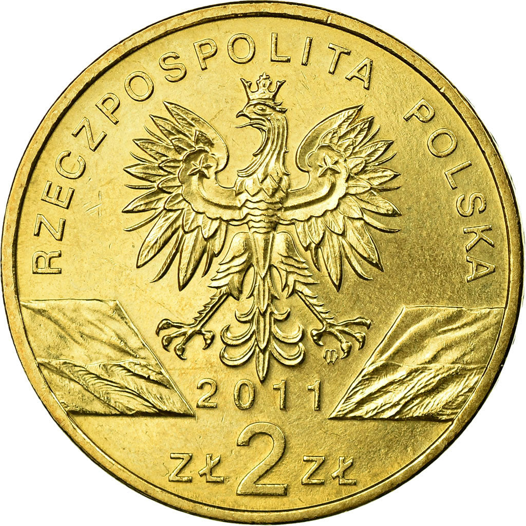 Munten, Polen, Borsuk, 2 Zlote, 2011, Warsaw, ZF, Tin, KM:762