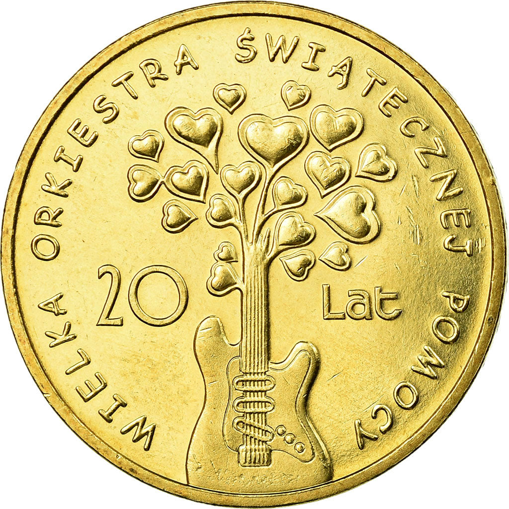 Moneda, Polonia, Christmas Charity Orchestra, 20th Anniversary, 2 Zlote, 2012