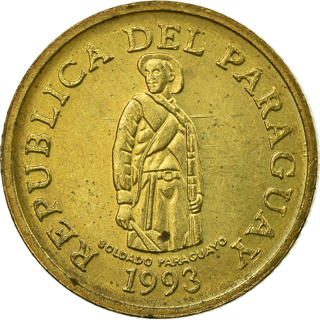Coin, Paraguay, Guarani, 1993, EF(40-45), Brass plated steel, KM:192