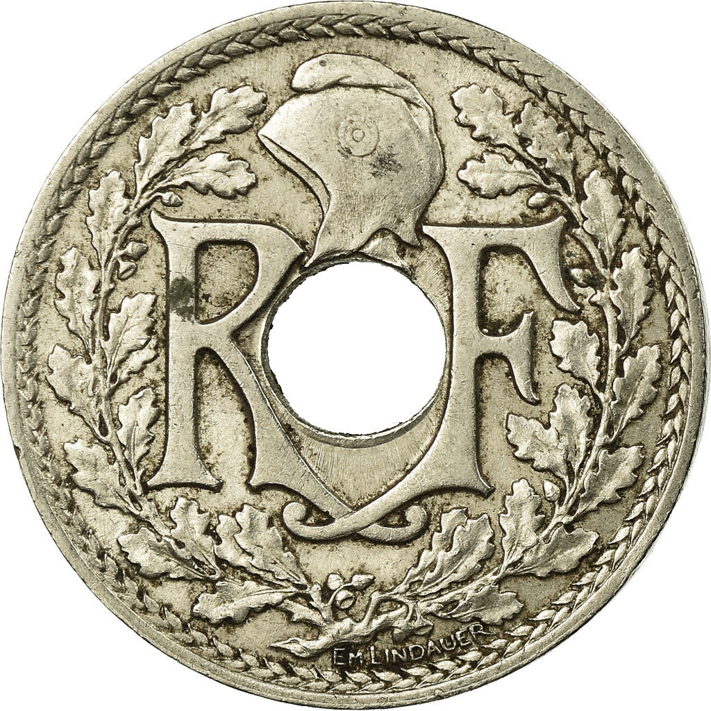 Moeda, França, Lindauer, 25 Centimes, 1914, EF(40-45), Níquel, KM:867