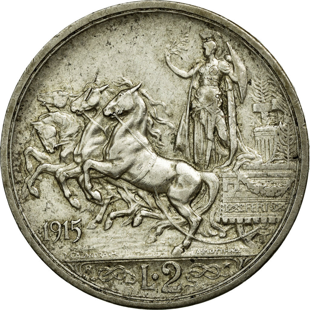Monnaie, Italie, Vittorio Emanuele III, 2 Lire, 1915, Rome, TTB, Argent, KM:55