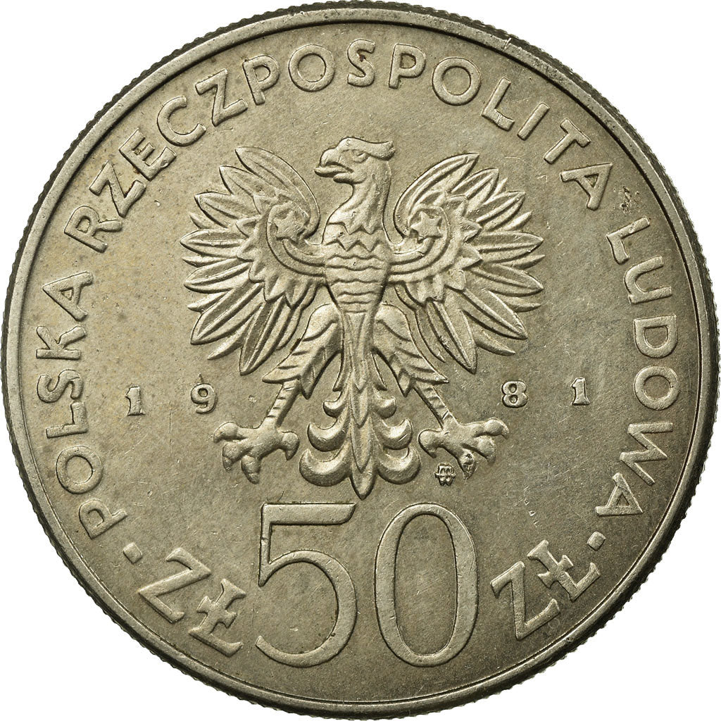 Moeda, Polónia, General Broni Wladyslaw, 50 Zlotych, 1981, Warsaw, EF(40-45)