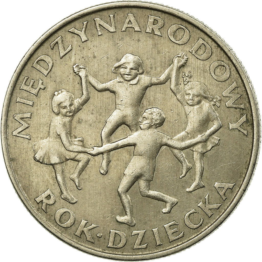 Moeda, Polónia, International Year of the Child, 20 Zlotych, 1979, Warsaw