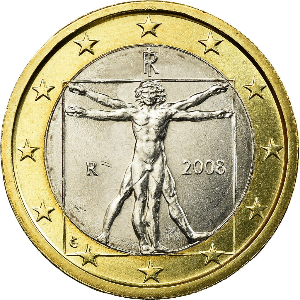 Italien, Euro, 2008, SS, Bi-Metallic, KM:250