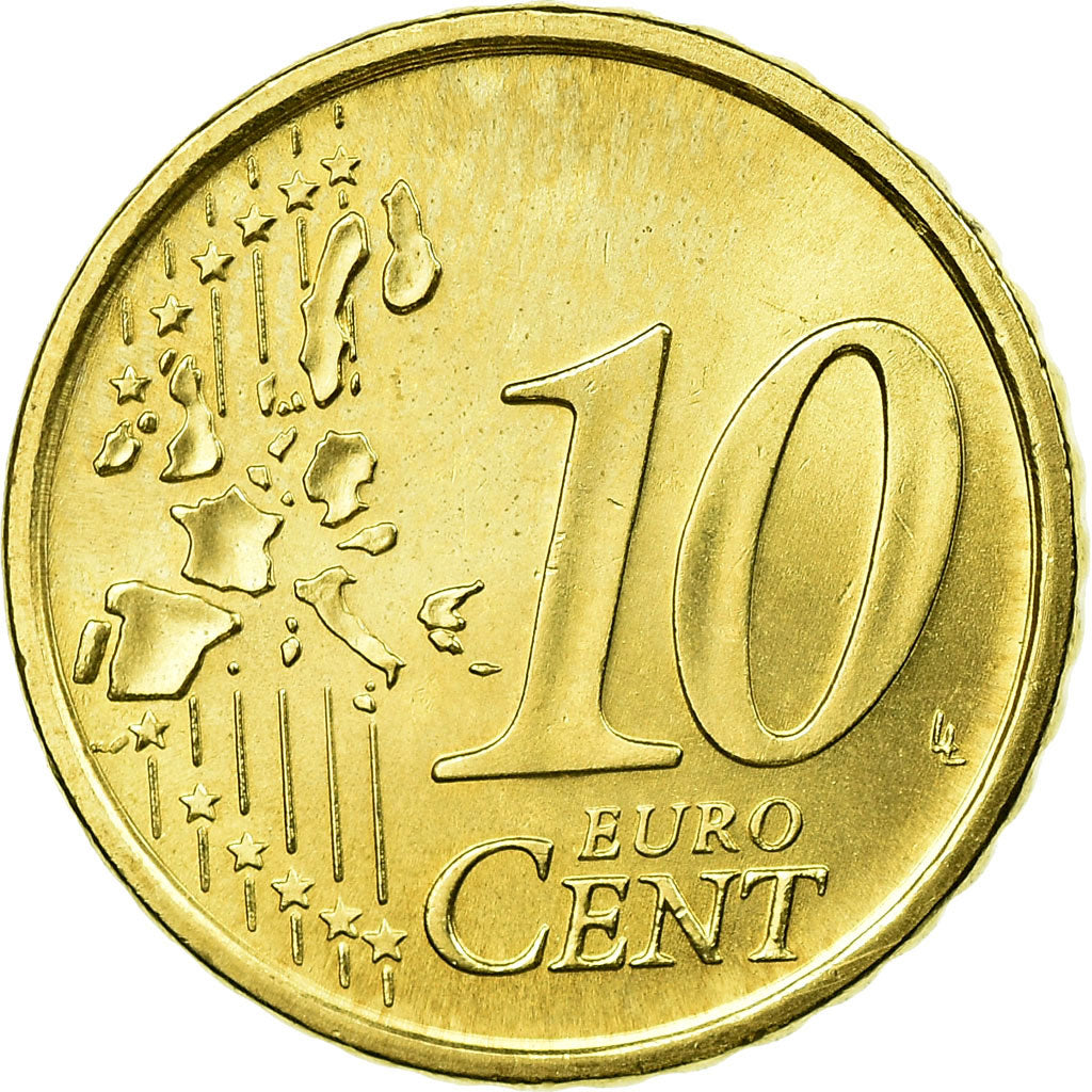Włochy, 10 Euro Cent, 2006, Rome, AU(55-58), Mosiądz, KM:213