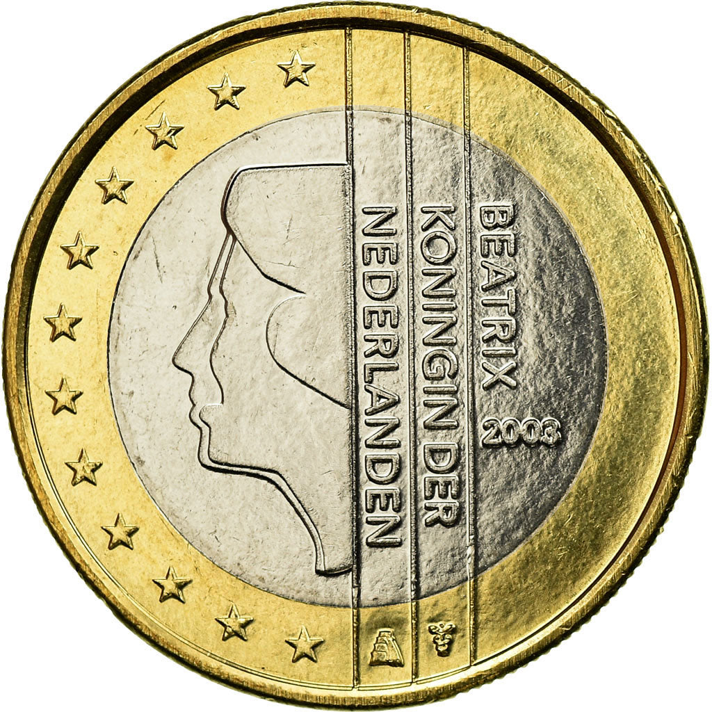 Netherlands, Euro, 2003, AU(55-58), Bi-Metallic, KM:240