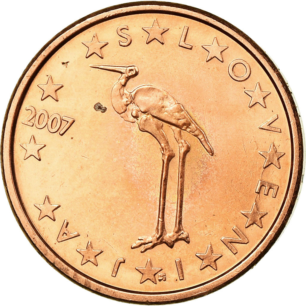 Slowenien, Euro Cent, 2007, SS, Copper Plated Steel, KM:68