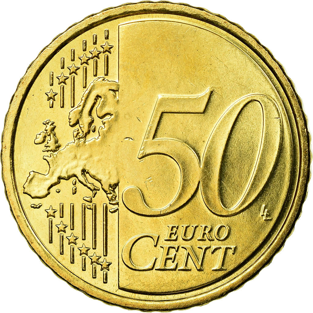 Eslovénia, 50 Euro Cent, 2007, AU(55-58), Latão, KM:73