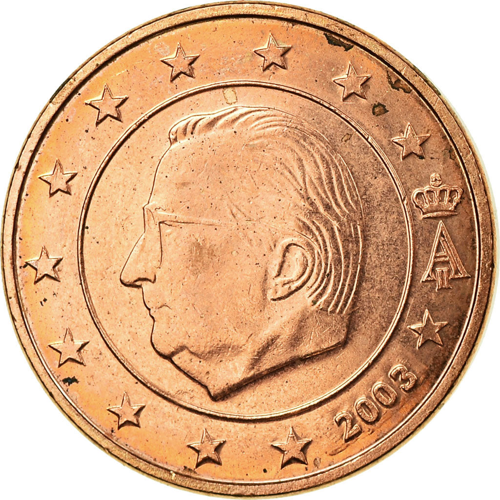 Bélgica, Euro Cent, 2003, EF(40-45), Aço Cromado a Cobre, KM:224