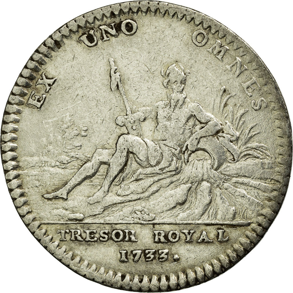 France, Token, Royal, 1733, EF(40-45), Silver, Feuardent:2036