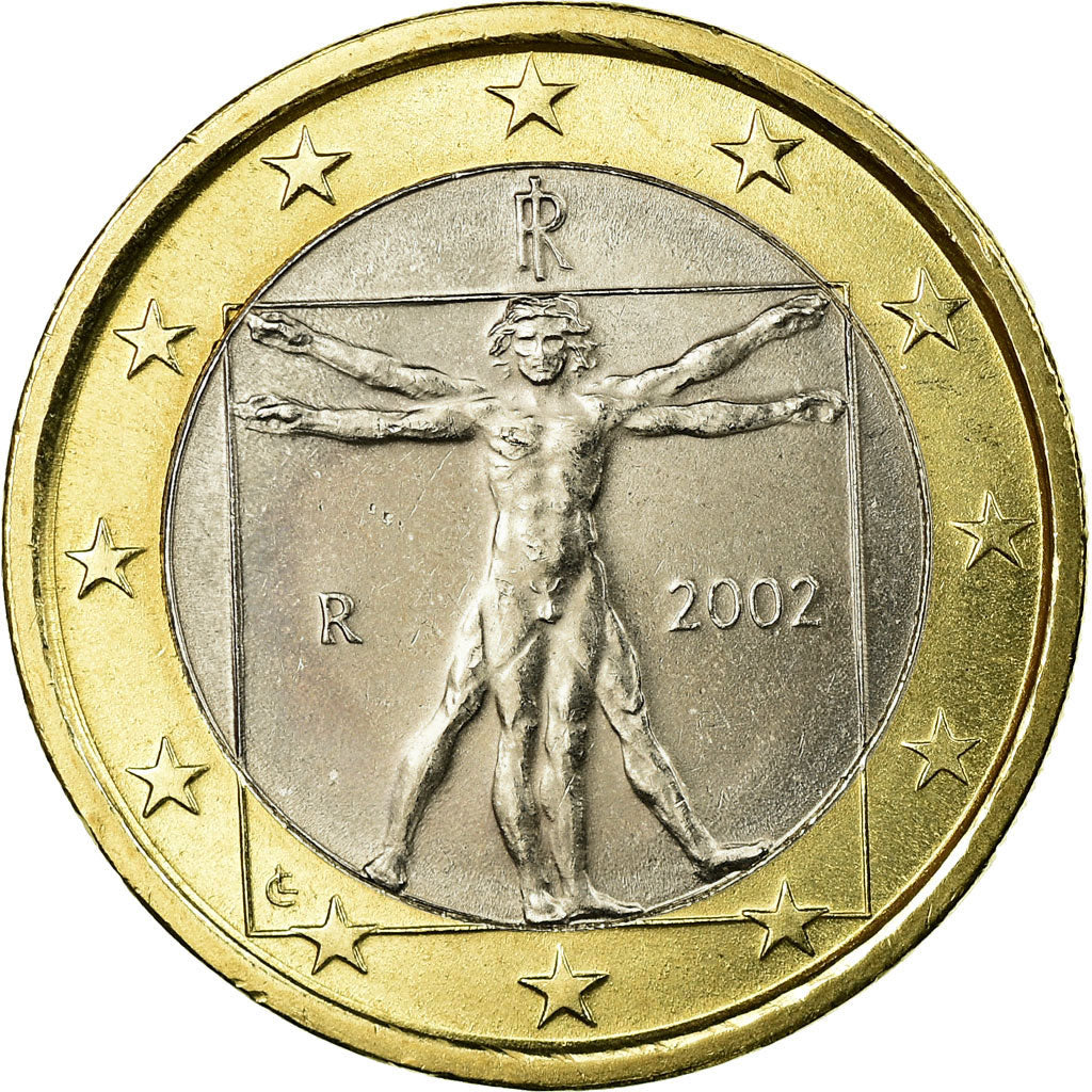 Italië, Euro, 2002, ZF, Bi-Metallic, KM:216