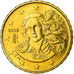 Itália, 10 Euro Cent, 2002, AU(55-58), Latão, KM:213