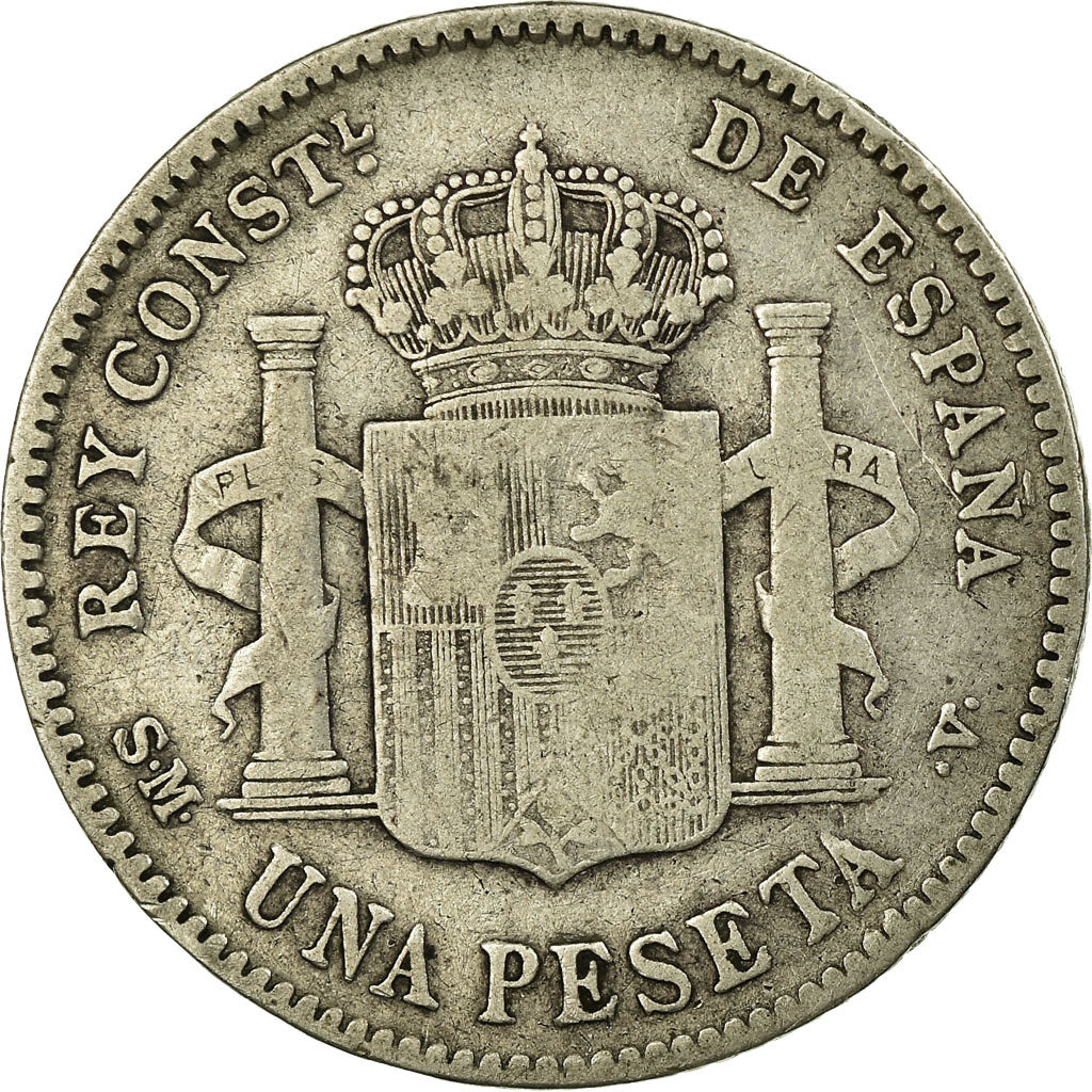 Moeda, Espanha, Alfonso XIII, Peseta, 1903, Madrid, VF(20-25), Prata, KM:721