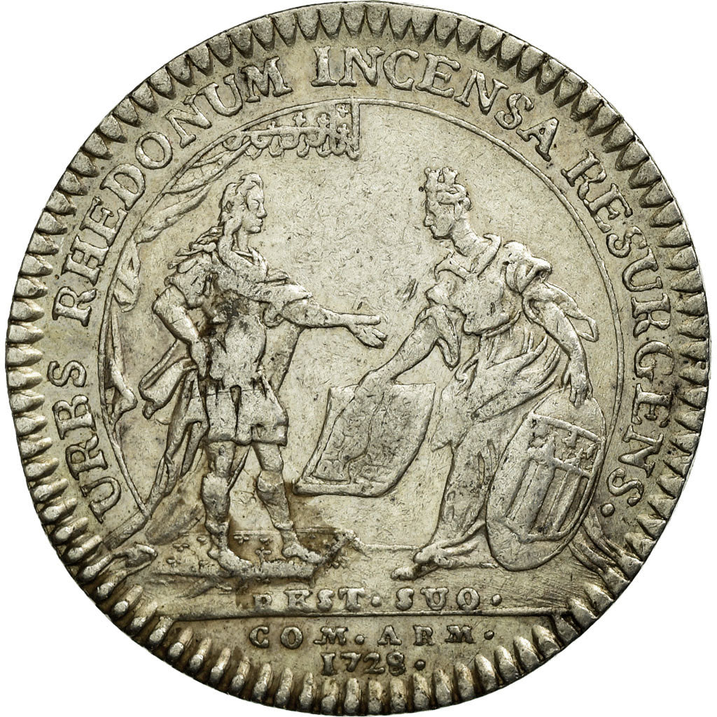 France, Token, Royal, 1728, EF(40-45), Silver, Feuardent:8737