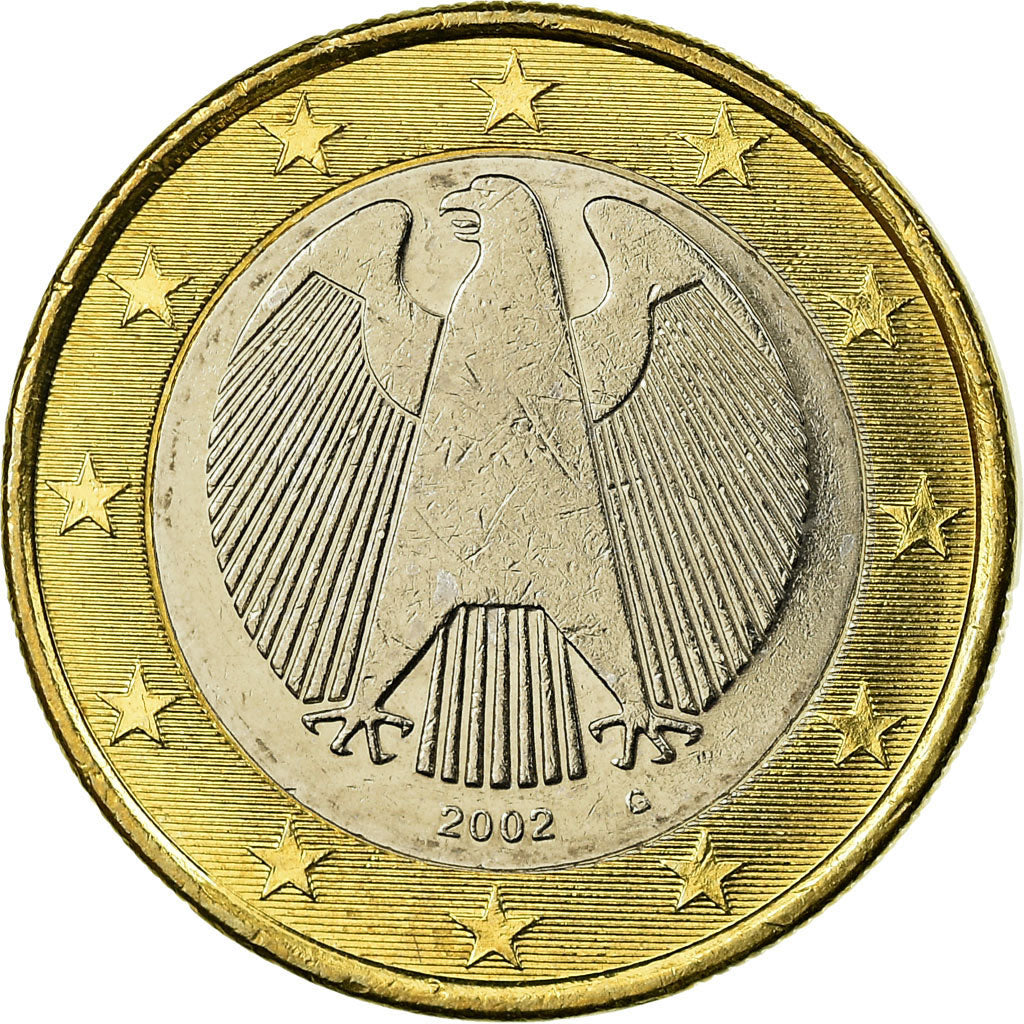 GERMANIA - REPUBBLICA FEDERALE, Euro, 2002, BB, Bi-metallico, KM:213