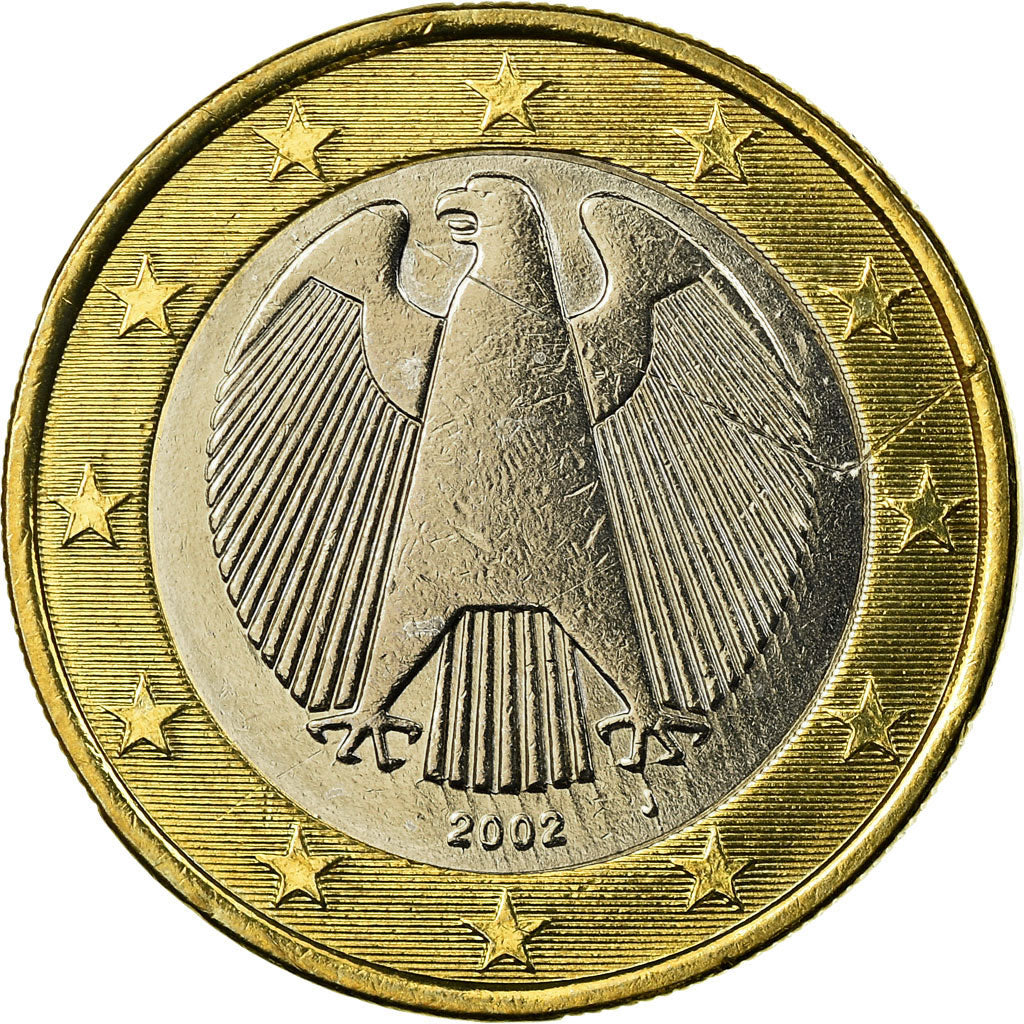 GERMANY - FEDERAL REPUBLIC, Euro, 2002, EF(40-45), Bi-Metallic, KM:213