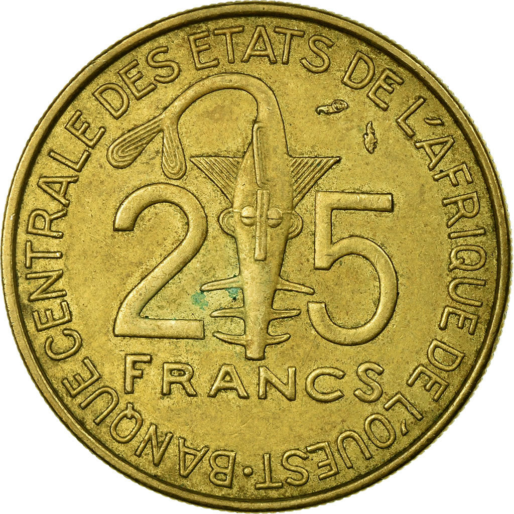 Monnaie, West African States, 25 Francs, 1987, Paris, TTB, Aluminum-Bronze, KM:9
