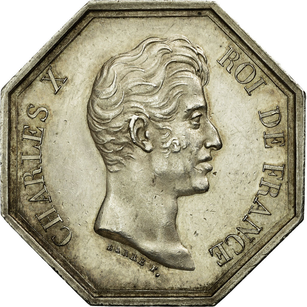 France, Token, Royal, 1825, AU(55-58), Silver