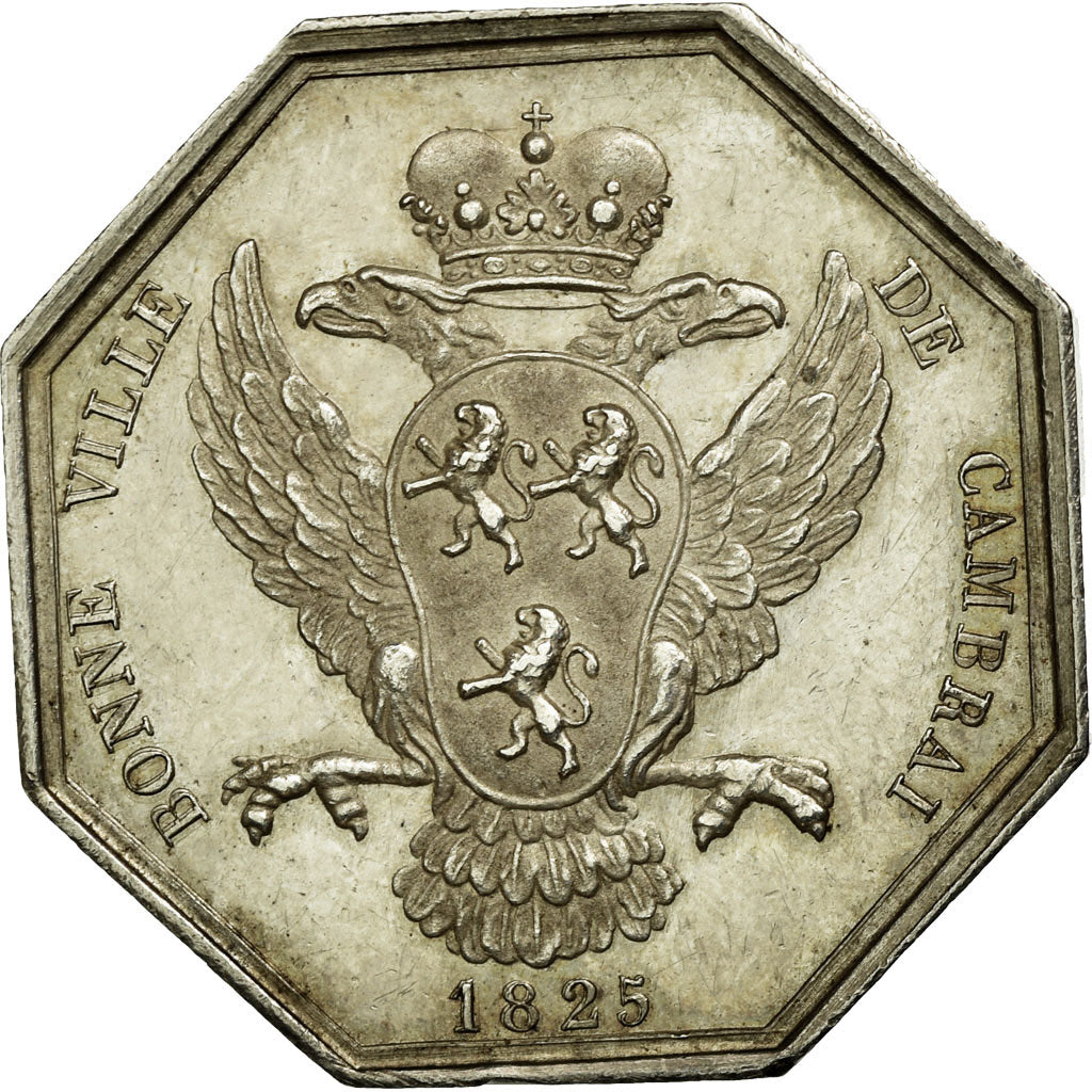 France, Token, Royal, 1825, AU(55-58), Silver