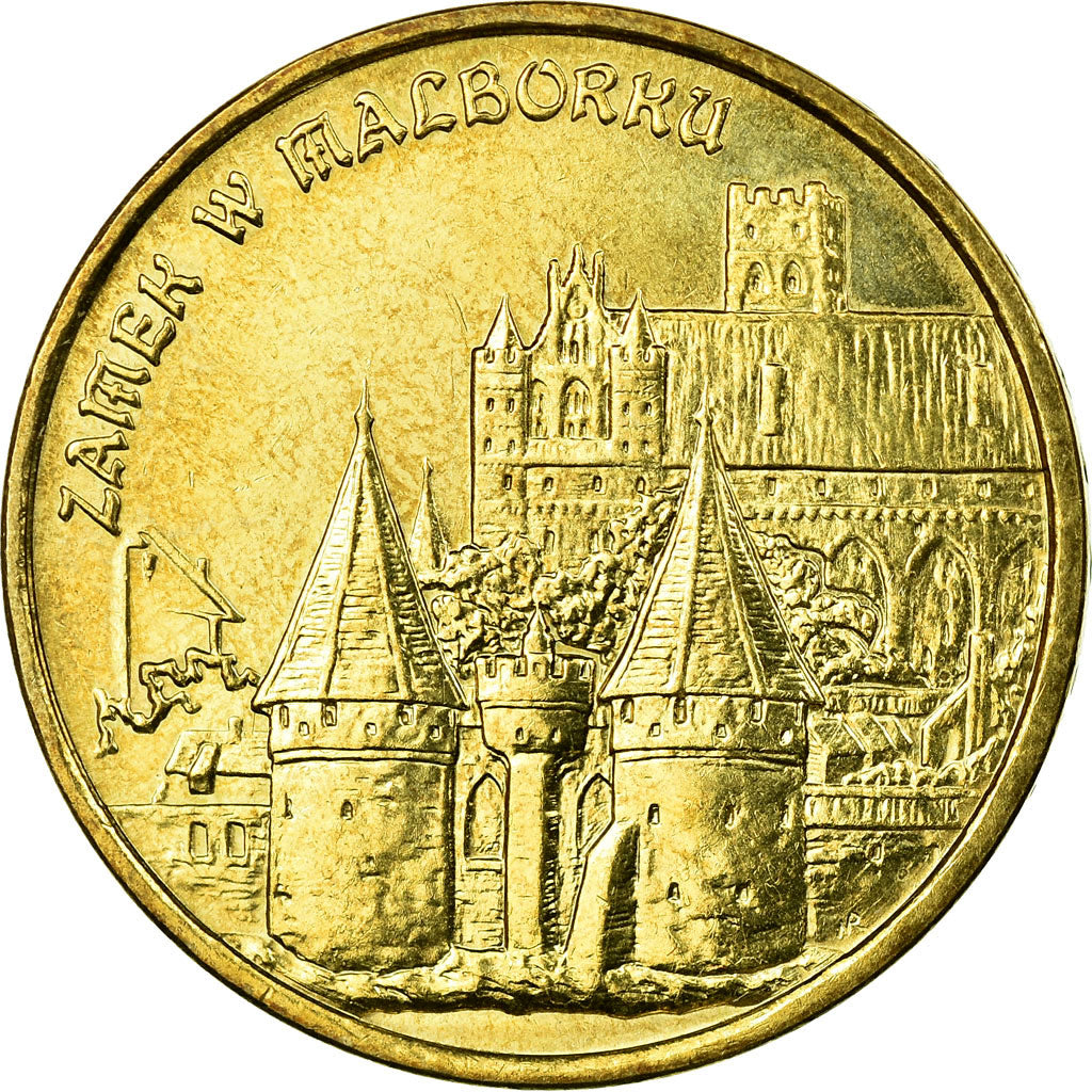 Coin, Poland, Malbork Castle, 2 Zlote, 2002, Warsaw, EF(40-45), Brass, KM:443