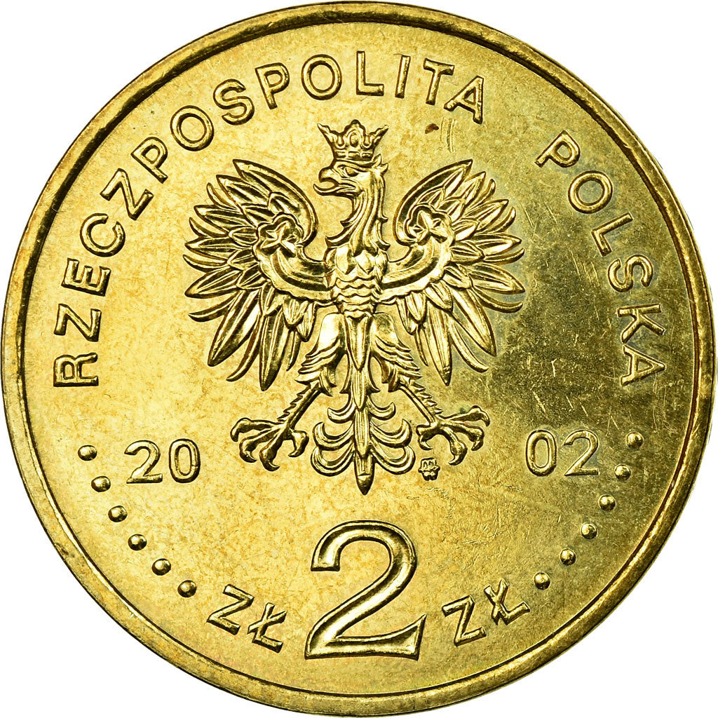 Coin, Poland, Malbork Castle, 2 Zlote, 2002, Warsaw, EF(40-45), Brass, KM:443