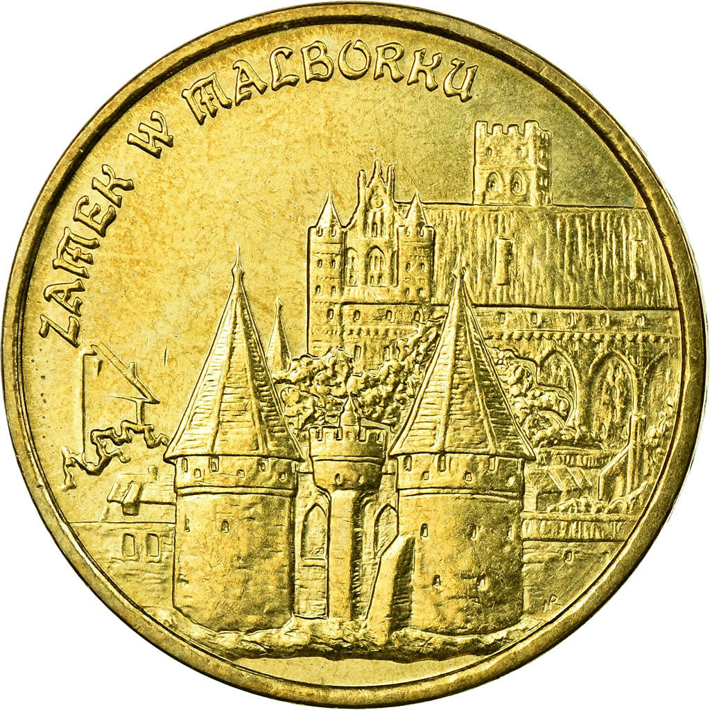 Moneta, Polska, Malbork Castle, 2 Zlote, 2002, Warsaw, EF(40-45), Mosiądz
