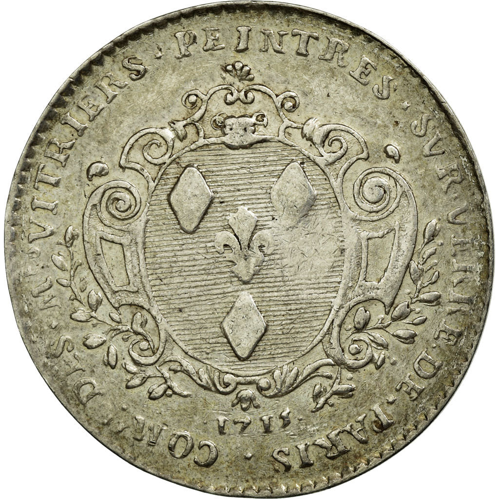 France, Token, Royal, 1715, EF(40-45), Silver, Feuardent:5414