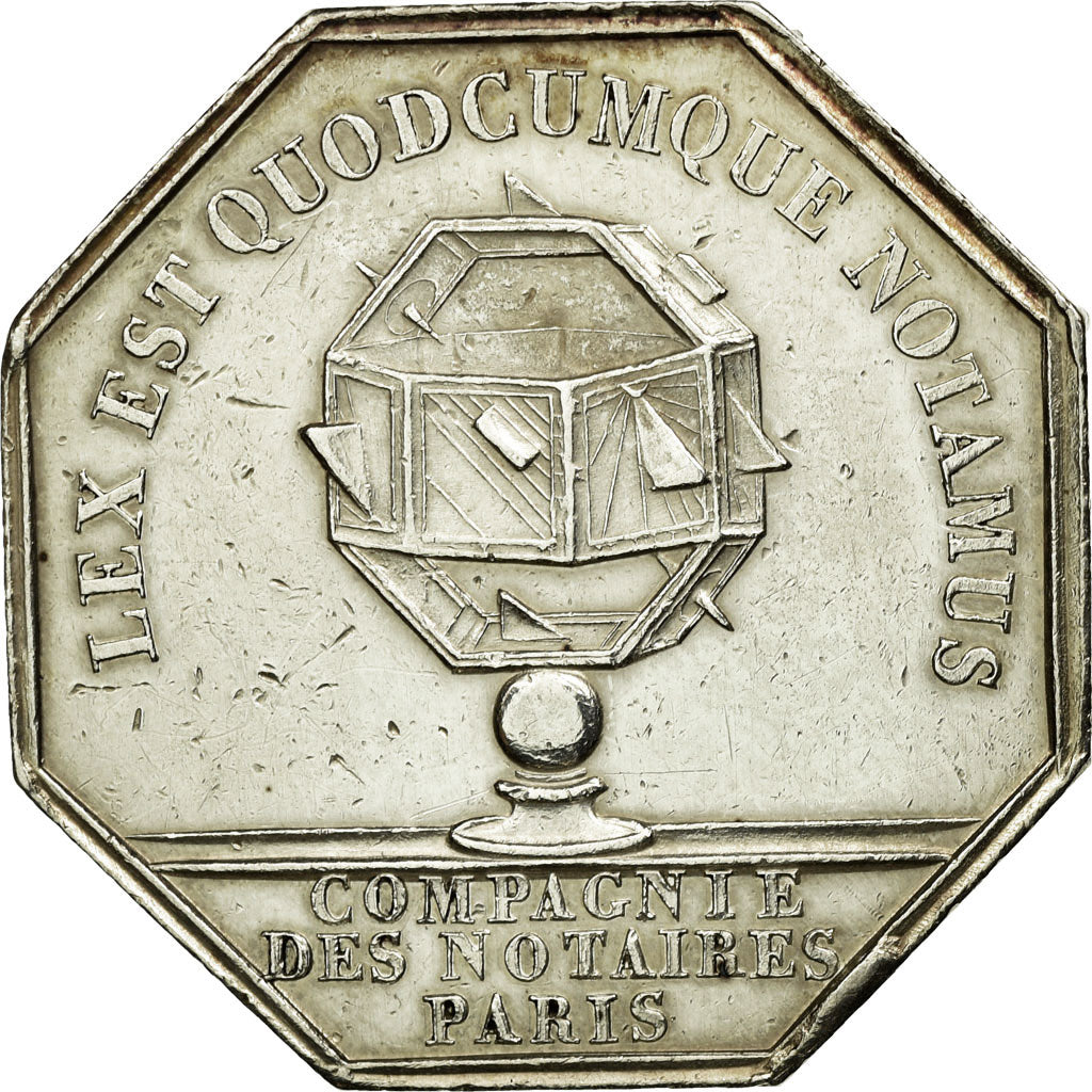 France, Token, Notary, EF(40-45), Silver, Lerouge:319